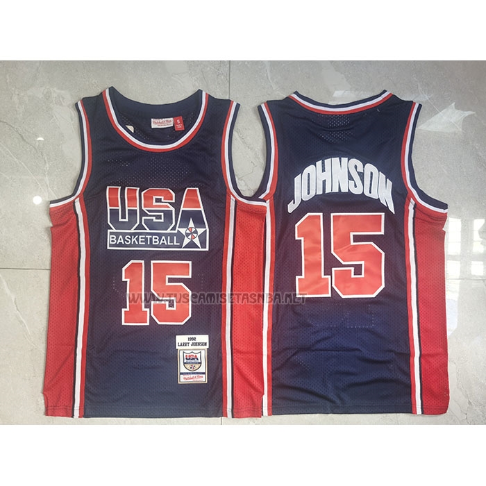 Camiseta James Johnson NO 15 USA 1992 Azul
